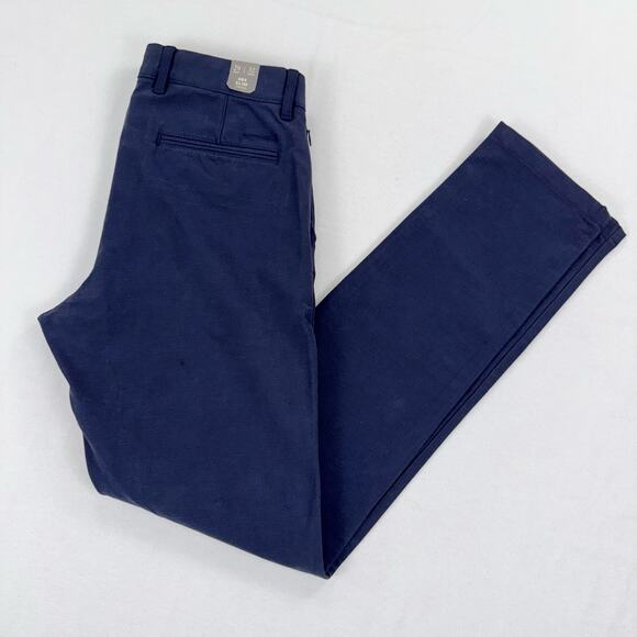 J Crew Men's 484 Slim Fit Midweight Tech Pant 29 x 32 Navy Blue Narrow Leg - Picture 2 of 16
